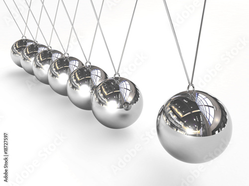 Newton's cradle balancing balls