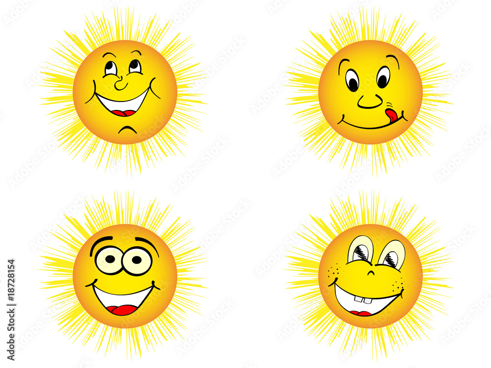 happy sun vector illustration