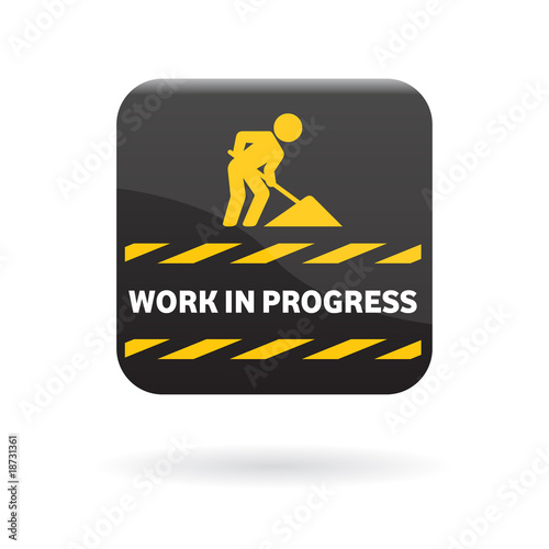 work in progress icon vector