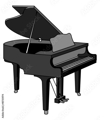 grand piano vector