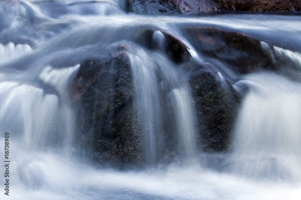 Fototapeta premium Spring stream and waterfall.