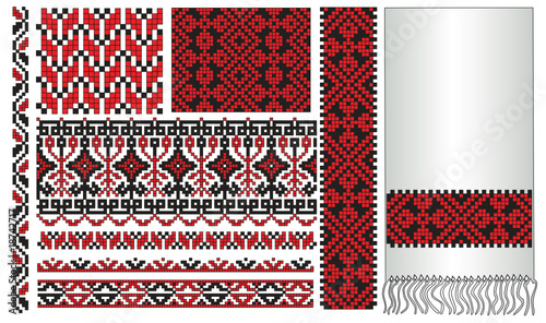 ukrainian embroider towel pattern