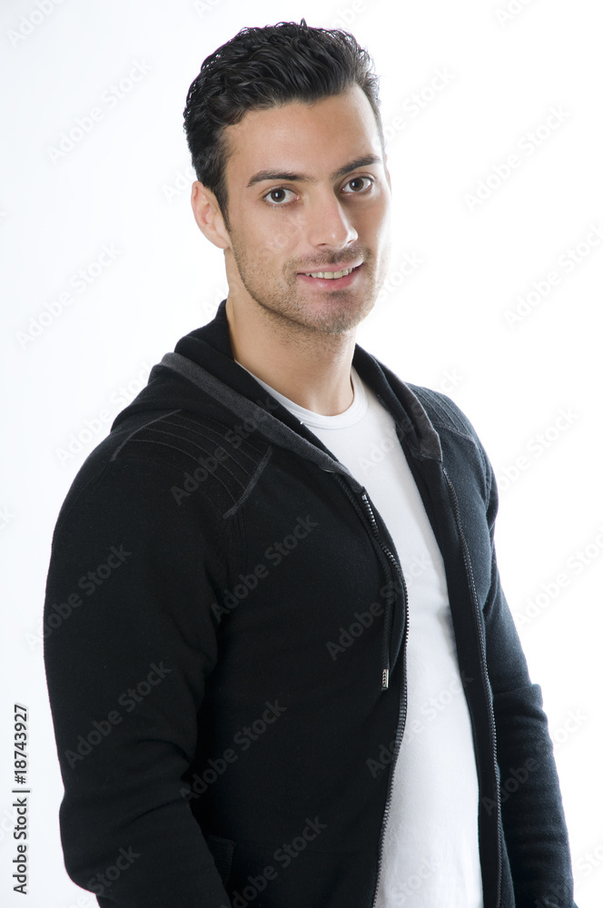 Fototapeta premium Sportlicher junger Mann mit Jacke