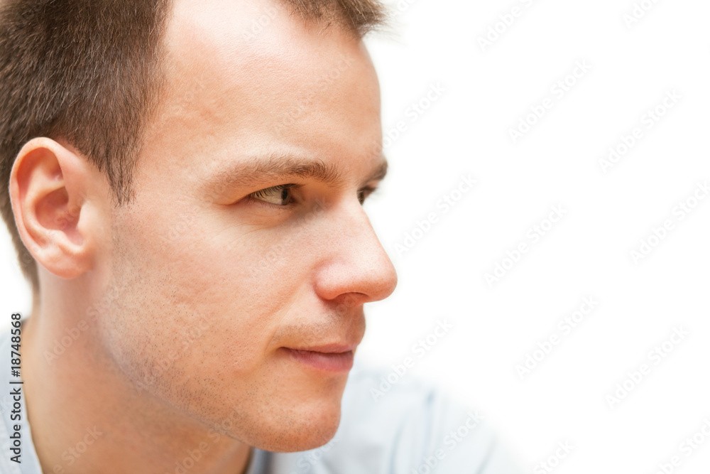 Profile of young man