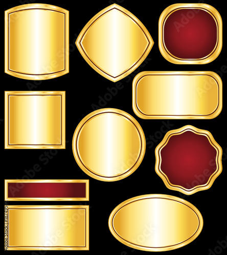 Golden badges and medals collection III