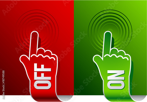 Stylized hand pointer with a switcher