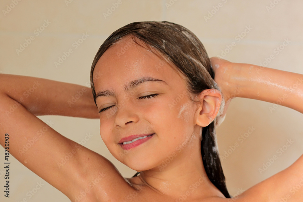 Naklejka premium shampooing