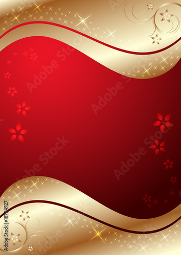 background with florals and tiny stars