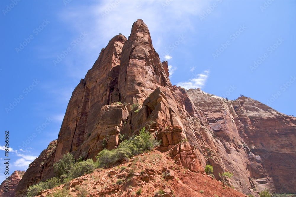 Colourful rock formations in Zion National Park Colourful rock formations in Zion National Park