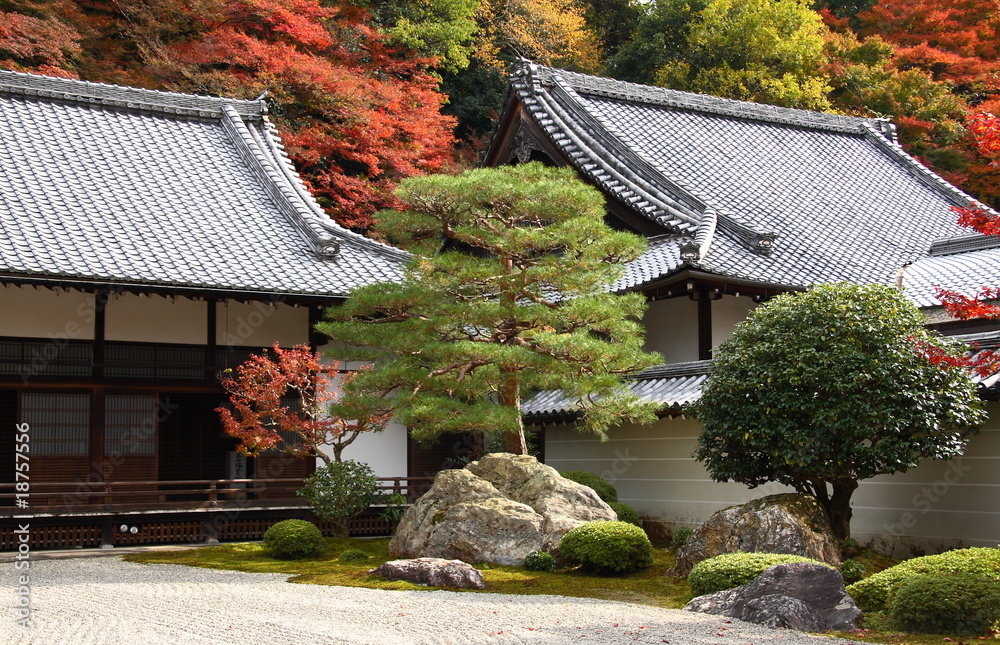 Fototapeta premium Jardin de Nanzen-ji temple en automne (Kyoto)