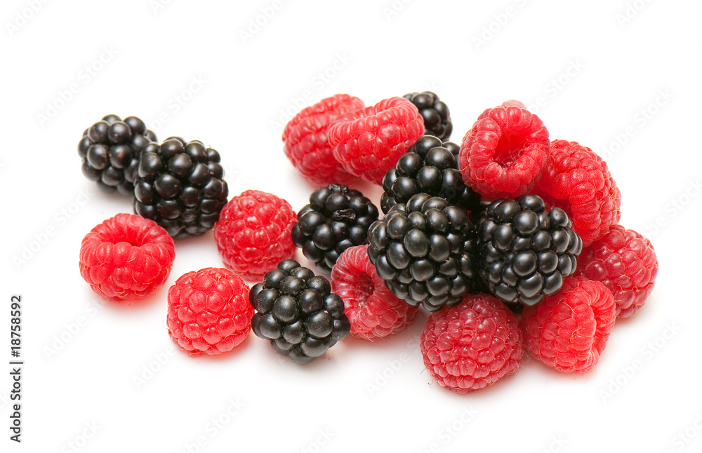 blackberry and raspberry blackberry and raspberry