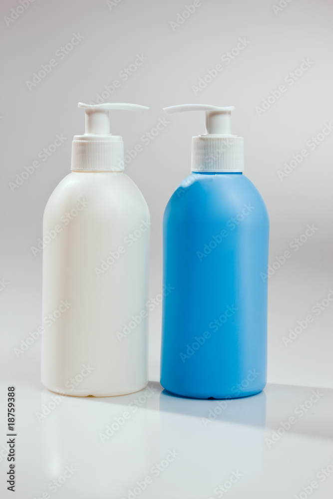 two plastic bottles two plastic bottles