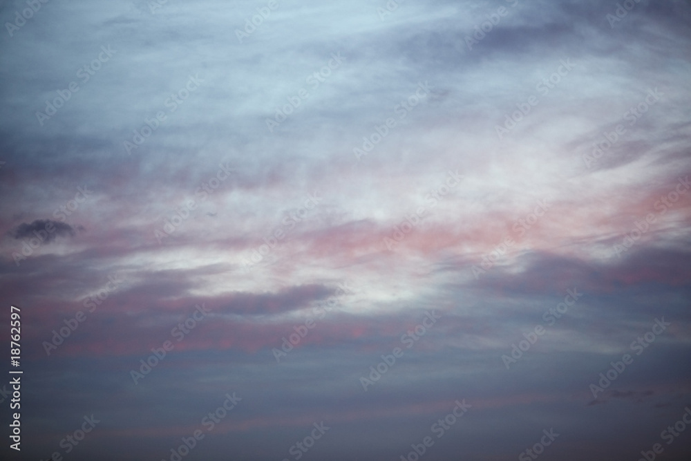 twilight  dawn sky with clouds nature