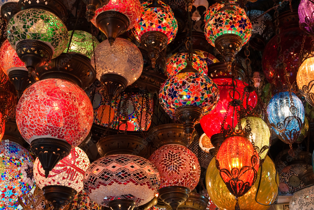 Turkish lanterns on the Grand Bazaar in Istanbul