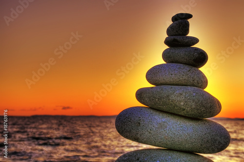 Zen Stones nearby the sea (Meditation)