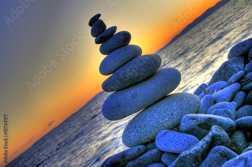 Zen Stones nearby the sea  Meditation 