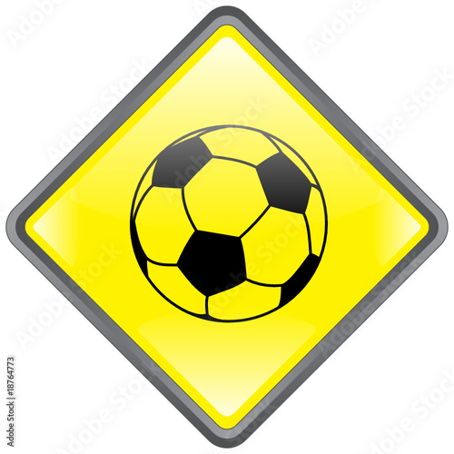 "Soccer - Football" Sign (diamond - roadsign - shiny - vector)