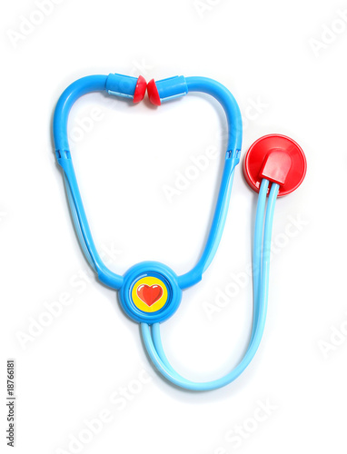 Isolated Plastic Toy Stethoscope