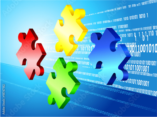 digital puzzle background