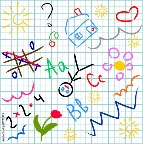 Education baby school pattern