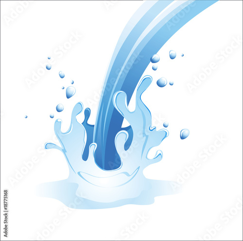 splash of water blue drops vector