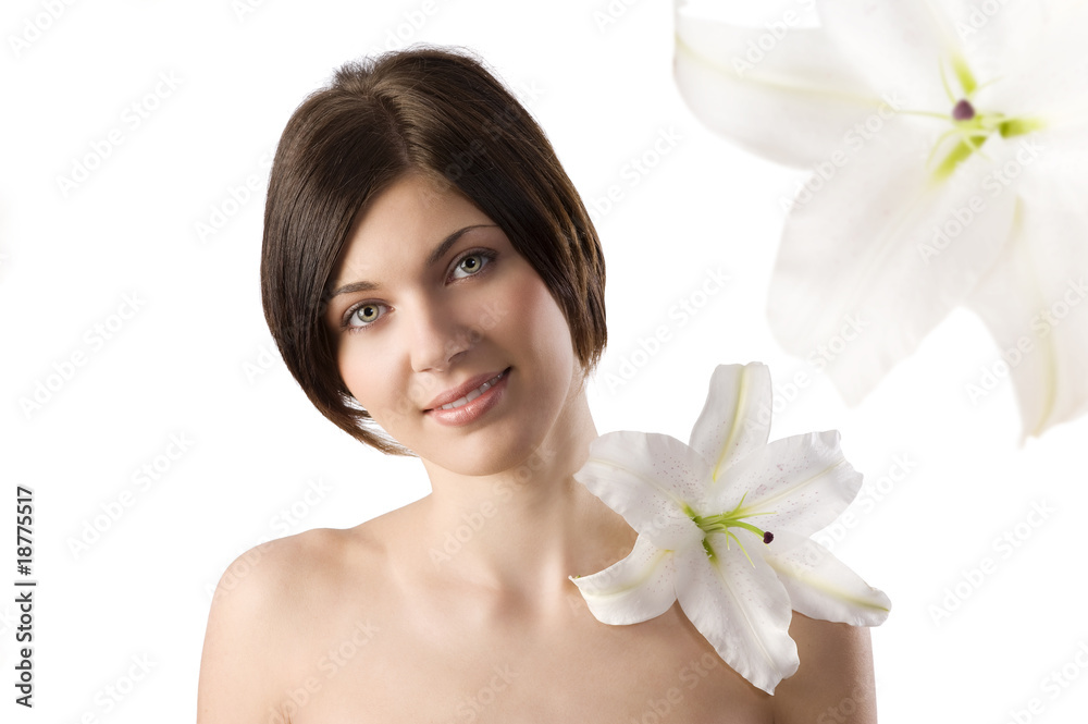 sweet girl with big lily sweet girl with big lily