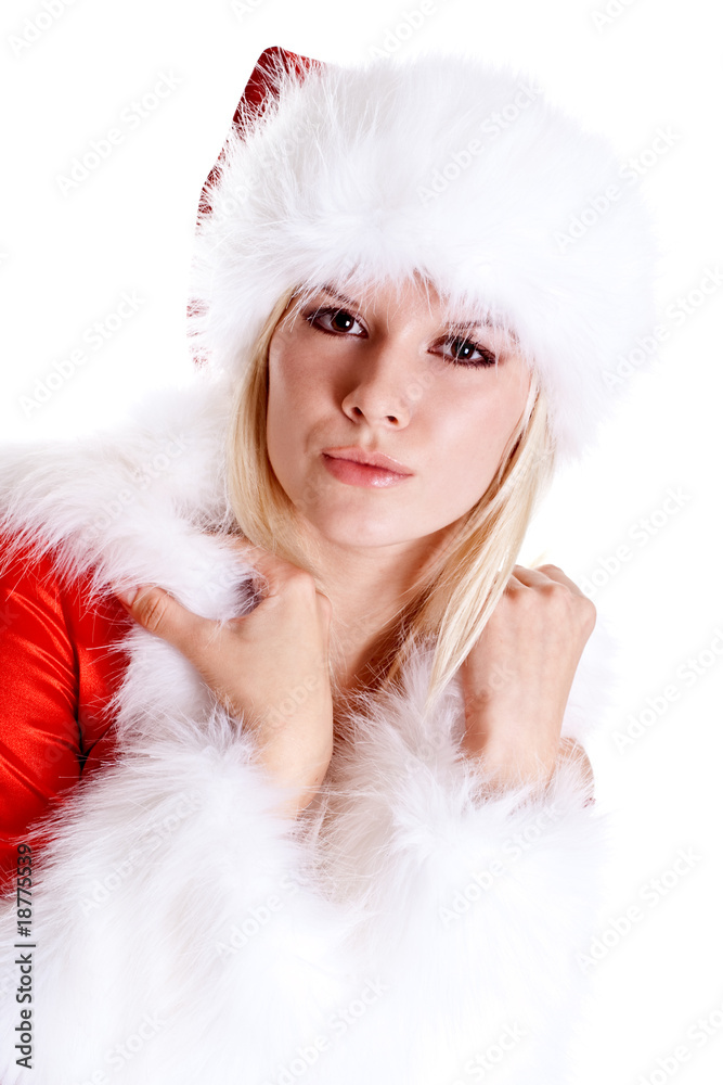 beautiful woman wearing santa claus clothes beautiful woman wearing santa claus clothes