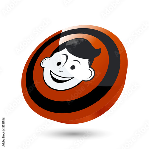 retro mann gesicht zeichen symbol