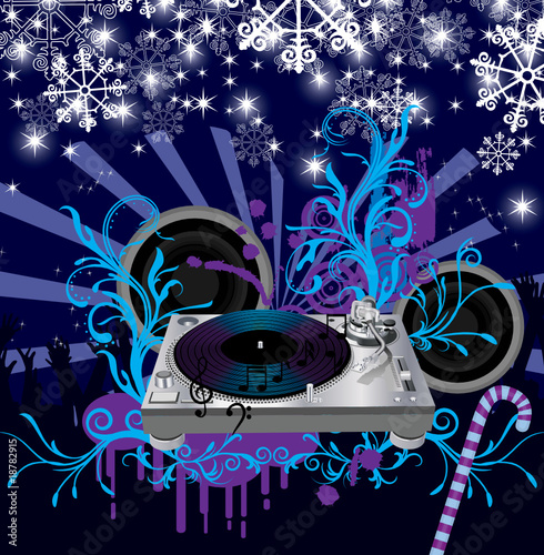 Abstract vector Christmas Concert poster