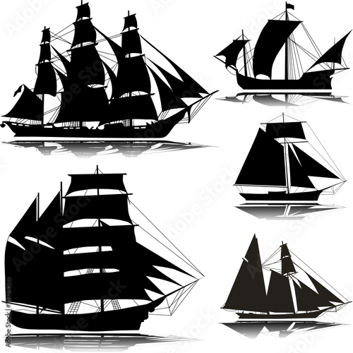 Old ship vector