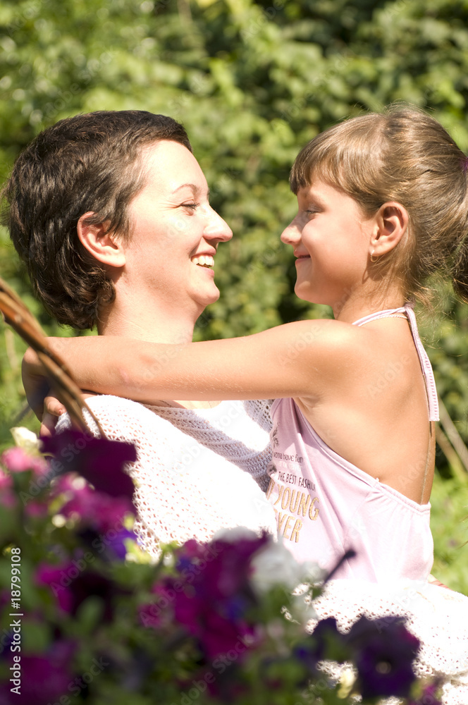 Happy mother and daughter, fanny playing outdoor Happy mother and daughter, fanny playing outdoor
