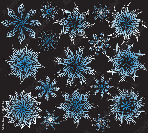 tattoo snow flakes pattern
