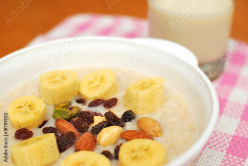 Healthy cereal and soya bean milk