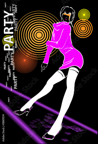 Party background. Template flyer for party