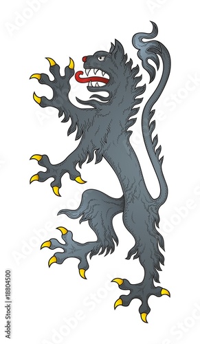 Heraldic wolf vector