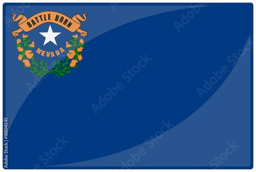 Canvas Print drapeau glassy nevada flag