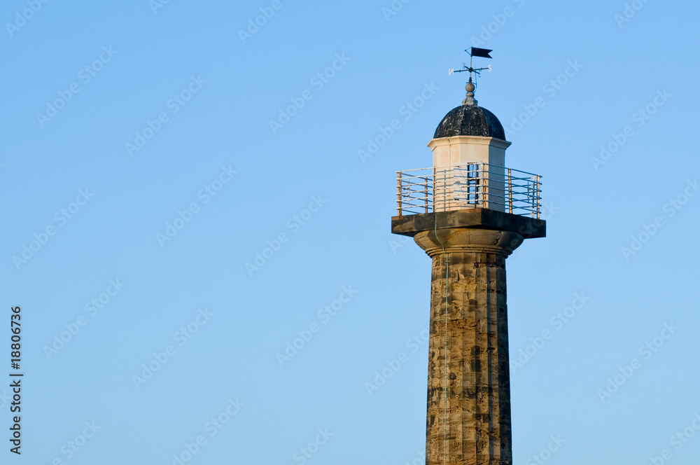 Whitby lighthouse with copy space