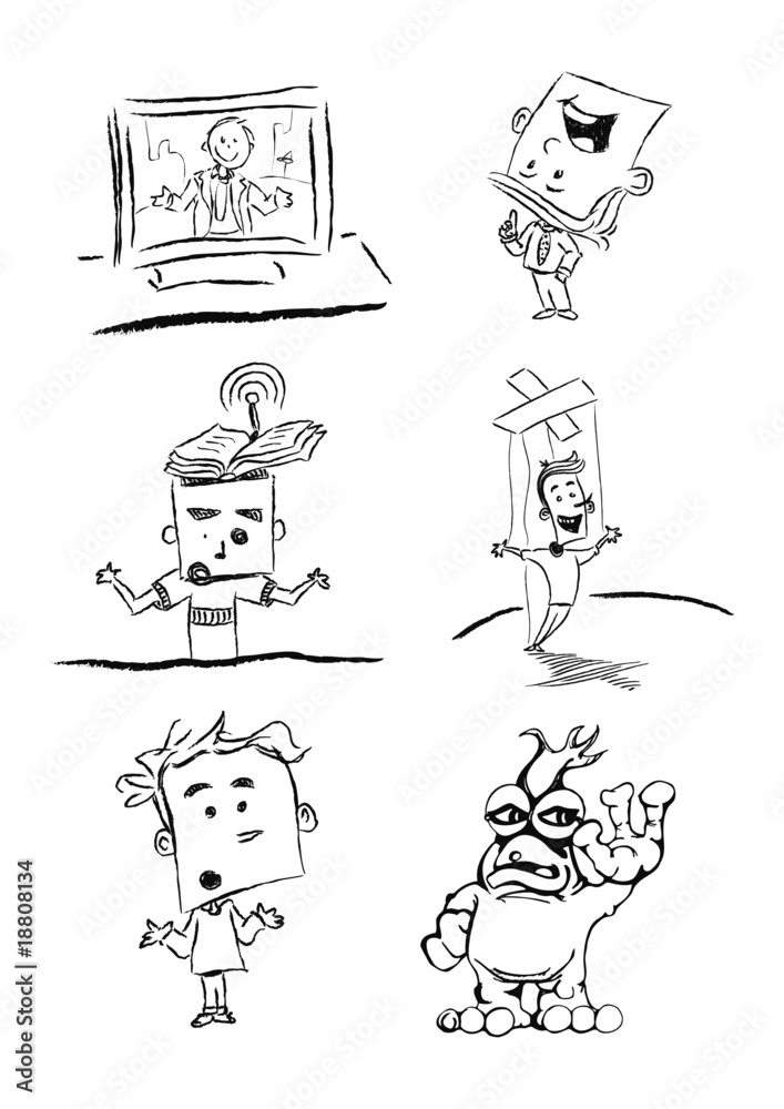 Tele Medios Hombre Humor Comic Tira Comica Tele Medios Hombre Humor Comic Tira Comica