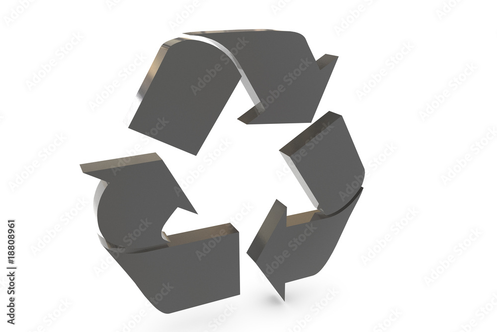 3D Recycelbar symbol 3D Recycelbar symbol