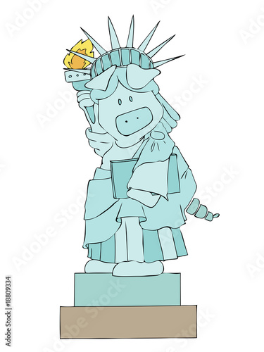 Statue of Liberty pig