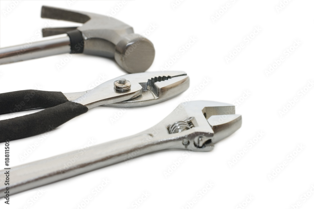 Set of building tools isolated on white Set of building tools isolated on white