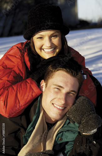 Couple in the snow photo