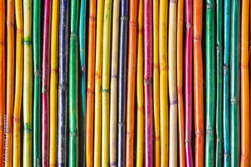 Fototapeta Naklejka Na Ścianę i Meble -  Colorfully dyed bamboo sticks