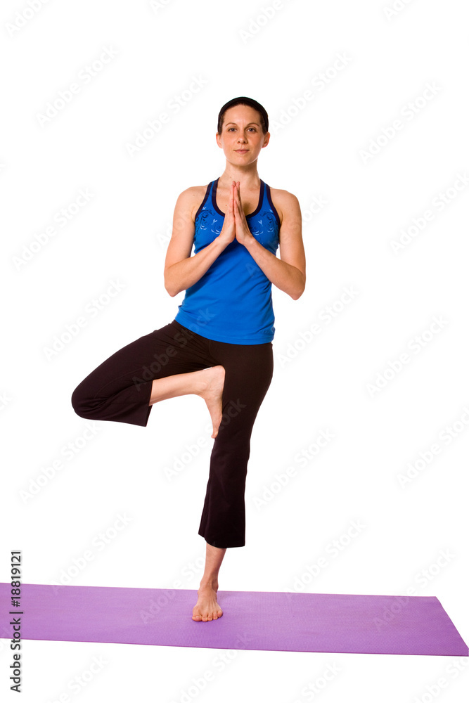 Woman in Yoga Position Woman in Yoga Position