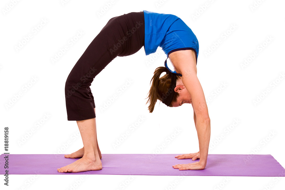 Woman in Yoga Position Woman in Yoga Position