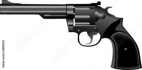 pistol revolver vector