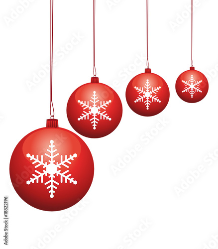 Beautiful christmas baubles isolated
