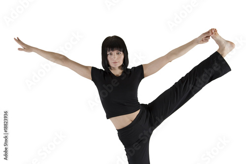 woman gymnast practicing yoga.. © vadim kukshinov