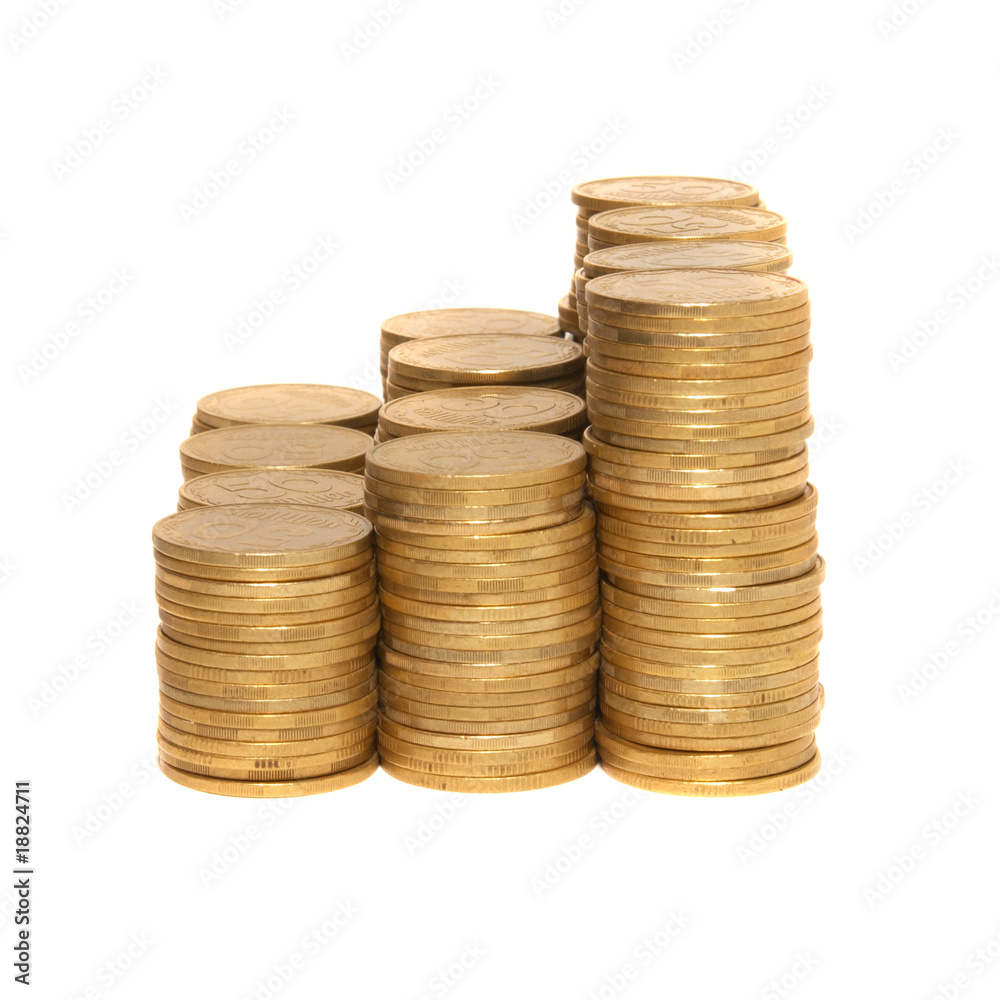 Stack of golden coins