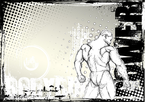 bodybuilding grungy background